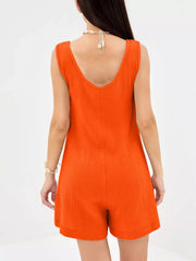 Casual Button-Down Sleeveless Romper — view 25