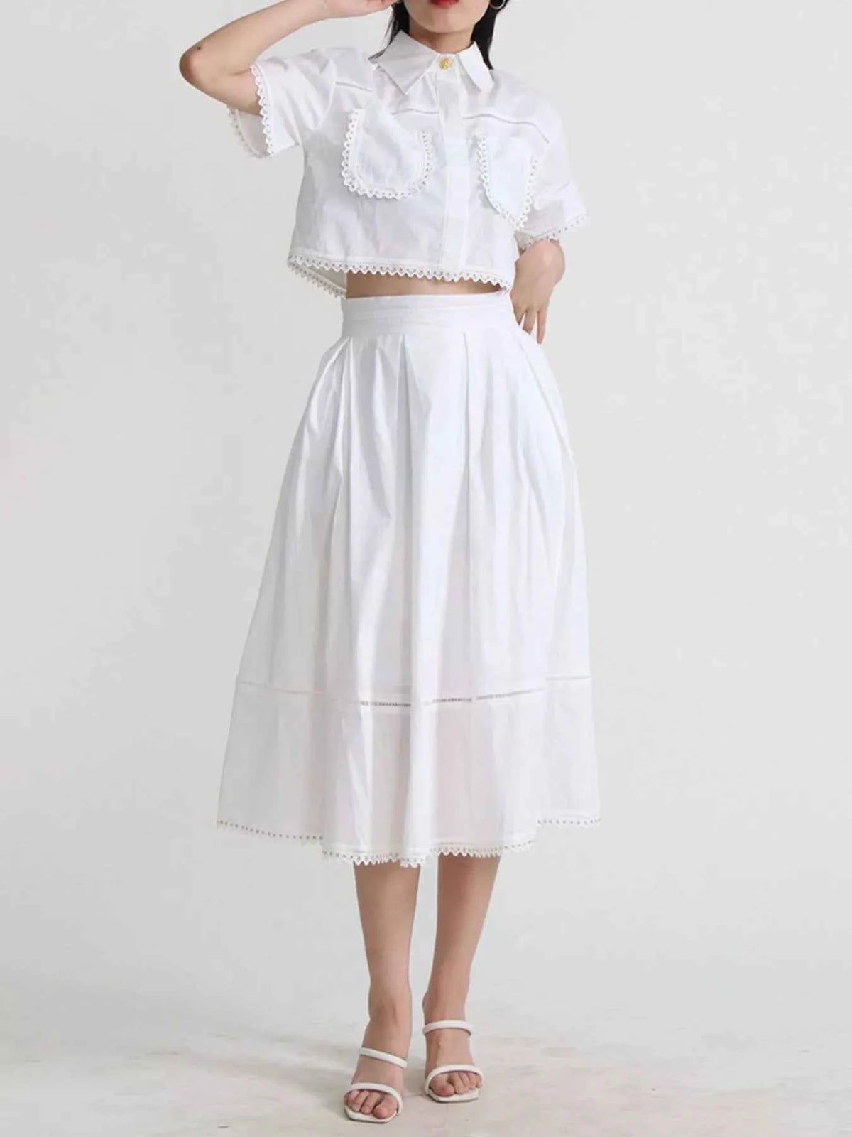 Chic Short Sleeve Set: Effortless Elegance for Every Occasion — view 1
