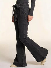 Bow-Tie High-Waisted Flare Jeans: Elevate Your Style — view 7