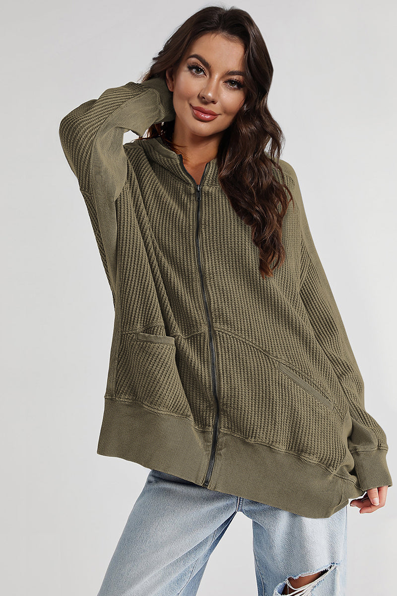 Zip-Up Long Sleeve Jacket for Stylish Comfort — view 13