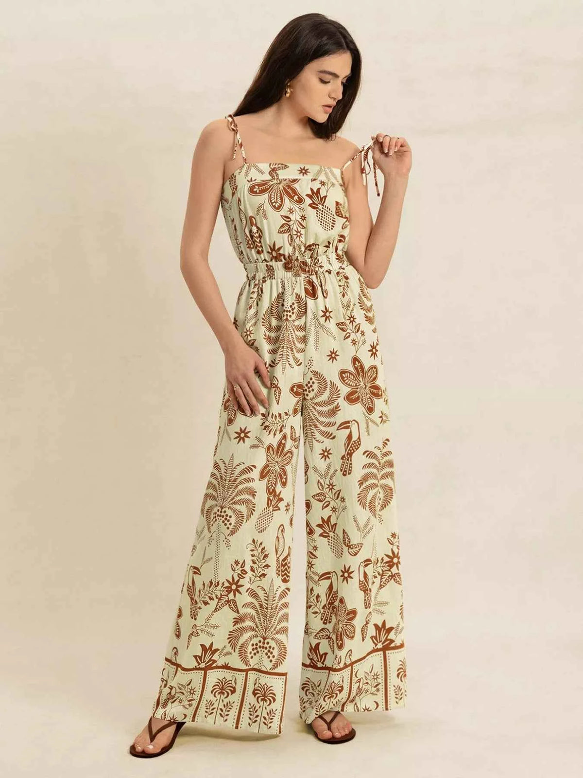 Tie Strap Wide Leg Jumpsuit — view 4