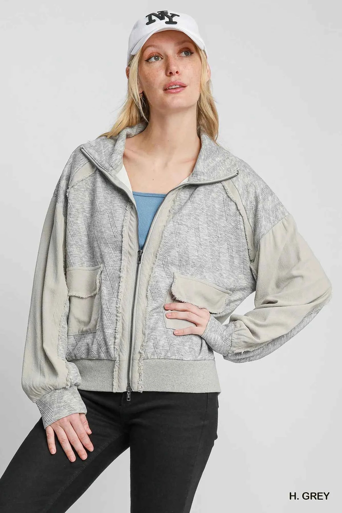 Two-Way Jacquard Zip-Up Jacket – Elevate Your Style — view 1