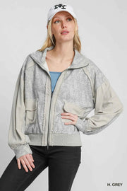 Two-Way Jacquard Zip-Up Jacket – Elevate Your Style — view 1