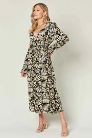 Double Take Tie Back Flounce Sleeve Dress — view 2