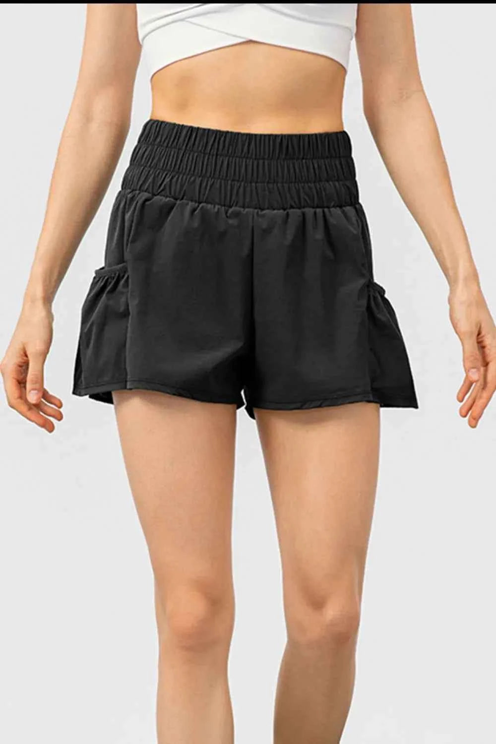 Elastic Waist Pocketed Active Shorts for Ultimate Comfort — view 5