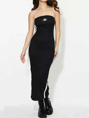 Side Stripe Strapless Maxi Dress — view 1