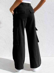 High-Waisted Wide Leg Cargo Jeans - Effortless Style & Comfort — view 2