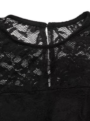 Elegant Lace Long Sleeve Mini Dress — view 6