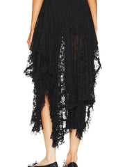 Asymmetrical Lace Midi Skirt — view 6
