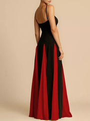 Two-Tone Flowing Maxi Dress — view 8