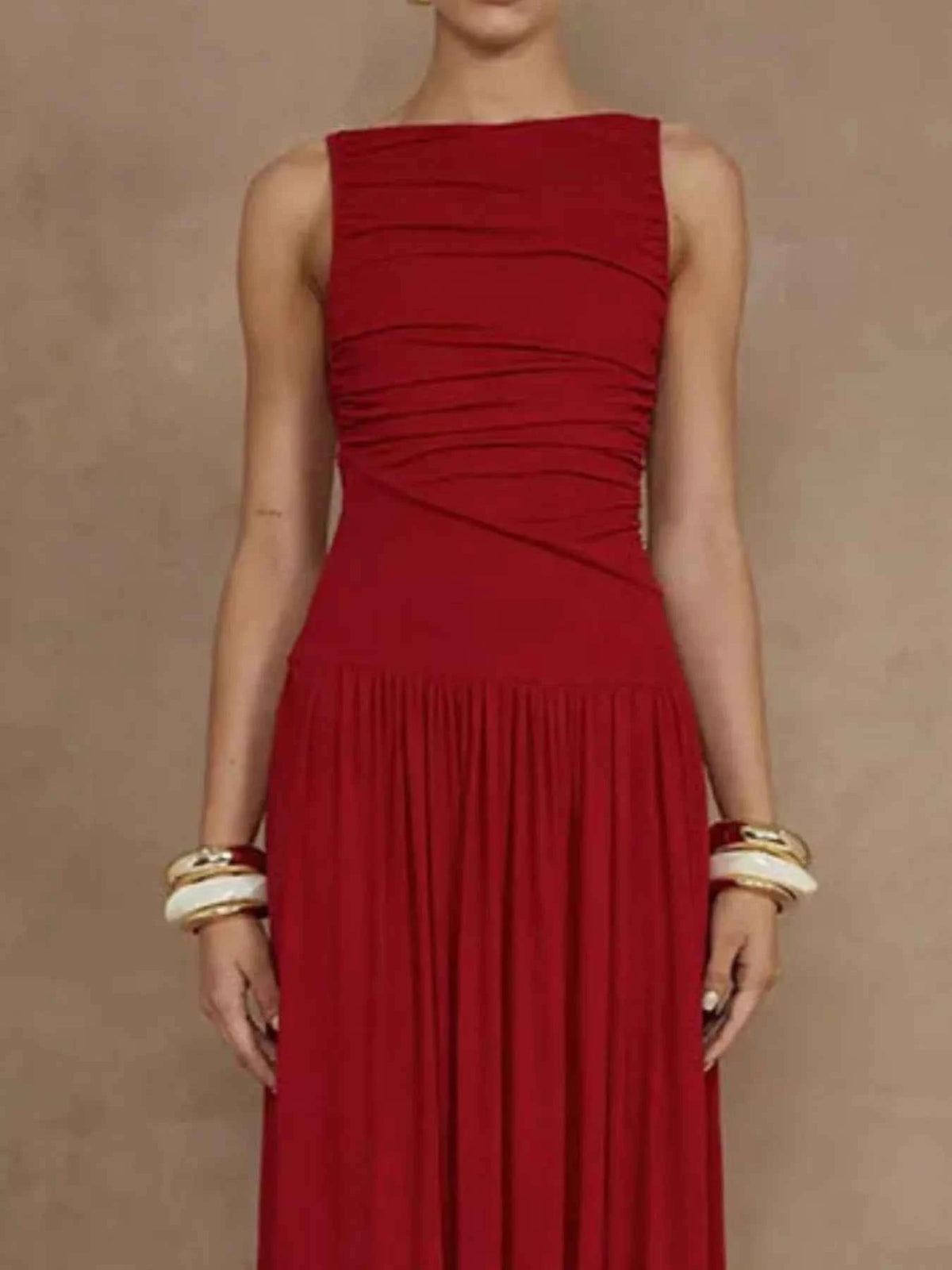 Ruched Sleeveless Maxi Dress — view 3