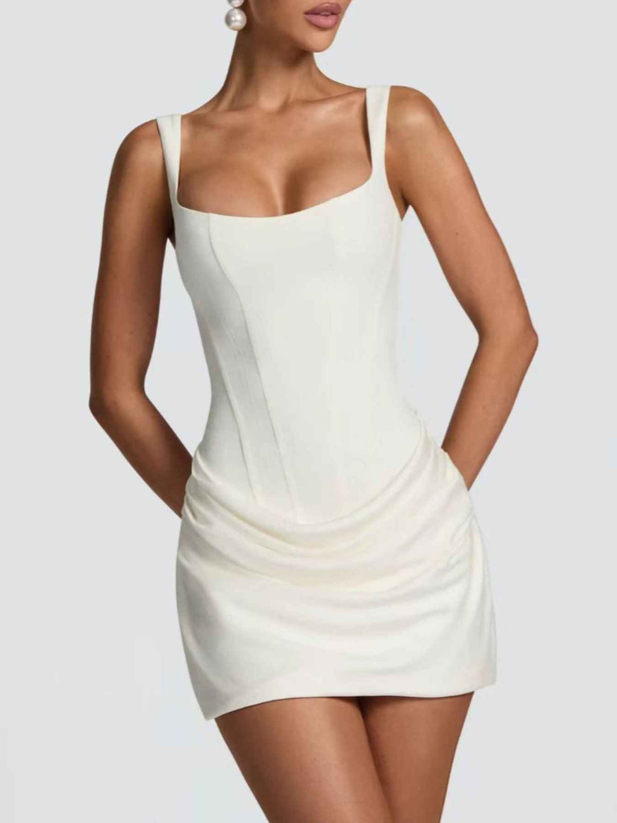 Ruched Sleeveless Mini Dress — view 1