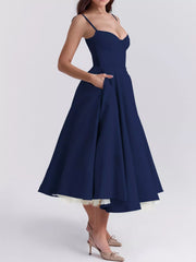 Sweetheart Neck A-Line Midi Dress — view 31