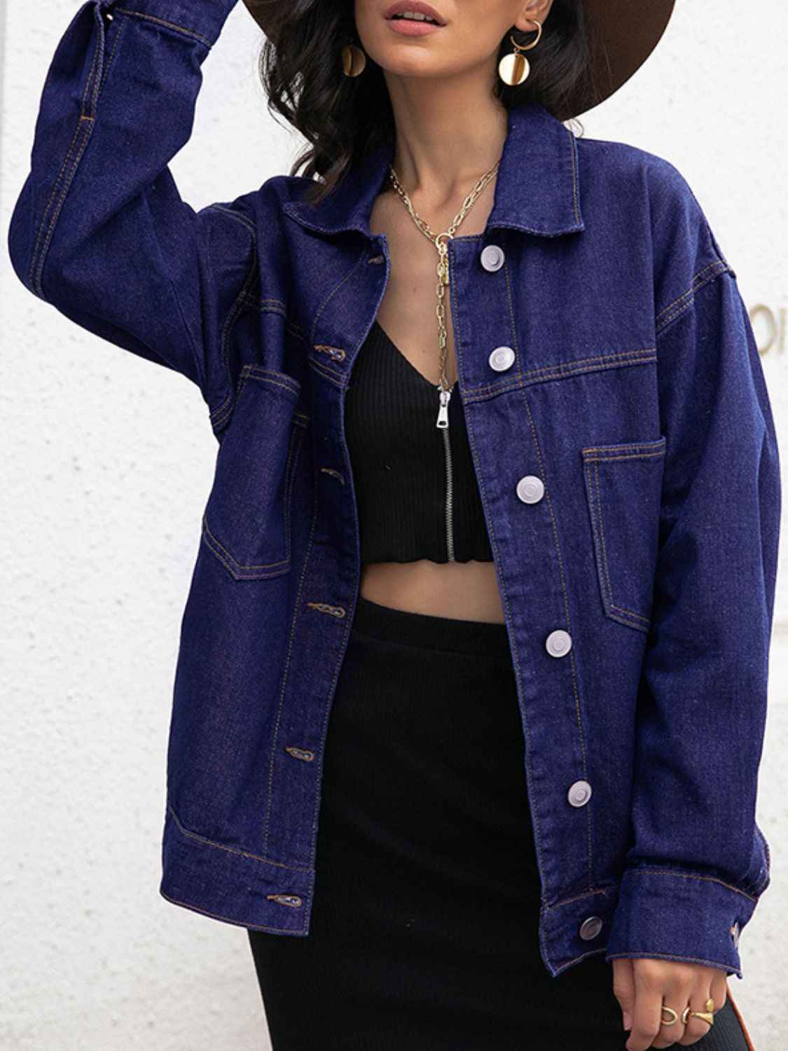 Buttoned Denim Jacket - Your Ultimate Stylish Companion
