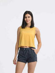 Round Neck Cropped Active Tank for Ultimate Comfort — view 16