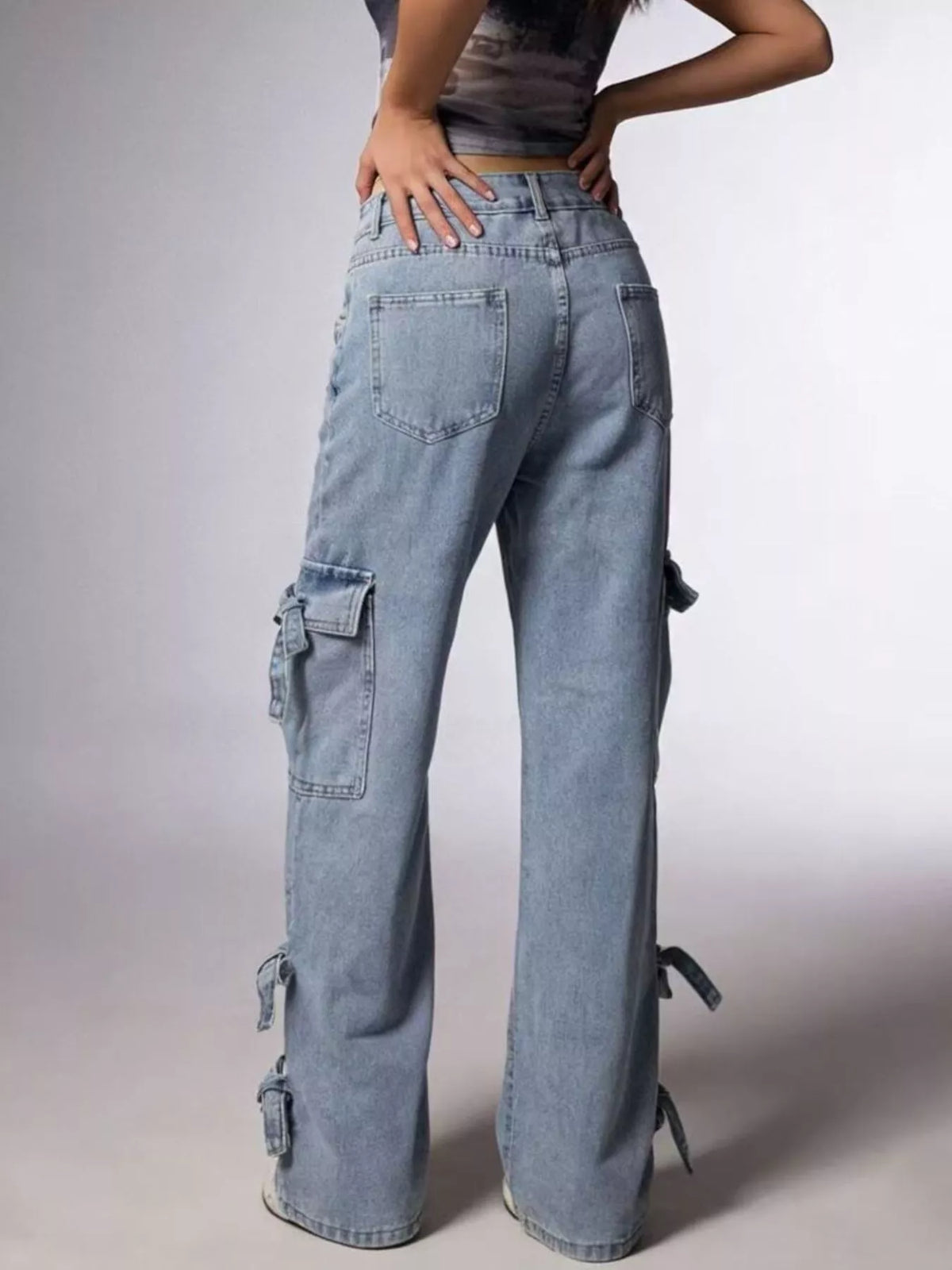 Bow Wide Leg Jeans - Elevate Your Style with Comfort — view 5
