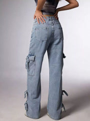 Bow Wide Leg Jeans - Elevate Your Style with Comfort — view 5