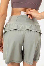 Pocketed Elastic Waist Active Shorts for Ultimate Comfort — view 2