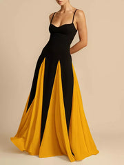 Two-Tone Flowing Maxi Dress — view 10