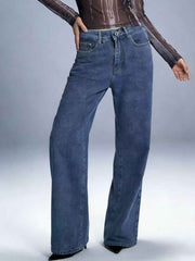 Bow Back Wide Leg Jeans - Effortless Style and Comfort — view 1