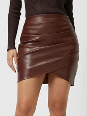 Ruched Asymmetrical Hem Skirt — view 3