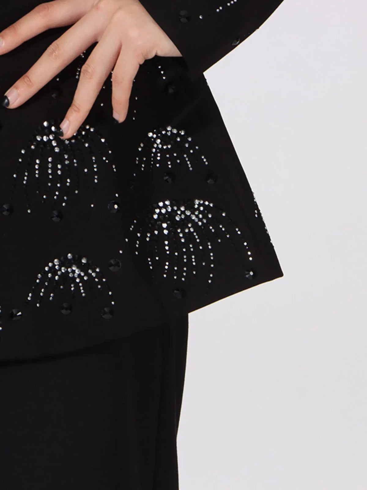 Rhinestone Button Down Long Sleeve Blazer — view 10