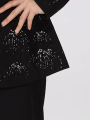 Rhinestone Button Down Long Sleeve Blazer — view 10