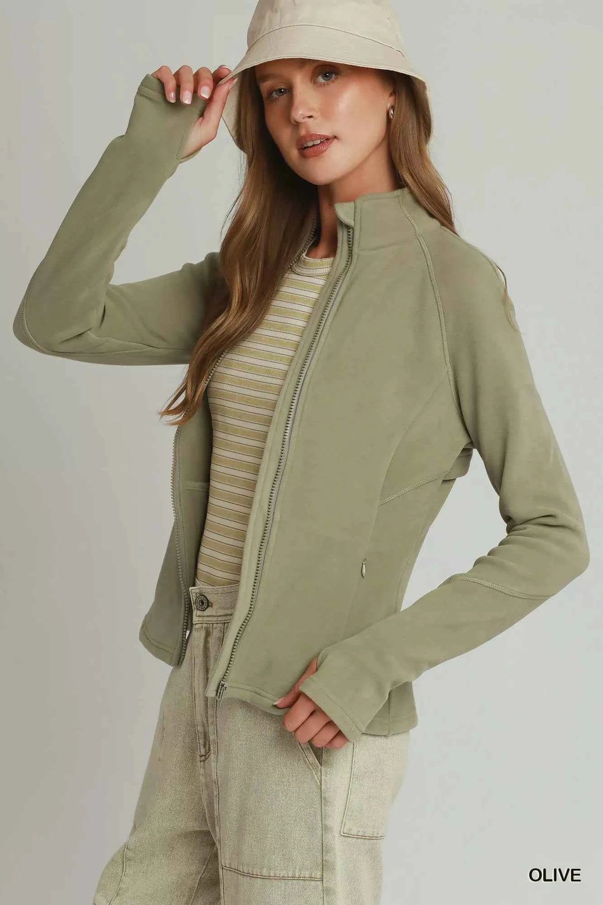 Soft Fleece Full Zip Jacket With Pockets — view 2