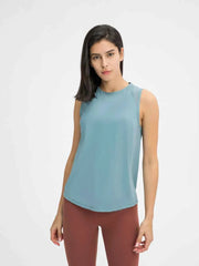 Cutout Back Round Neck Active Tank - Elevate Your Workout Wardrobe — view 8