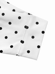 Polka Dot Zip Up Cropped Jacket — view 7