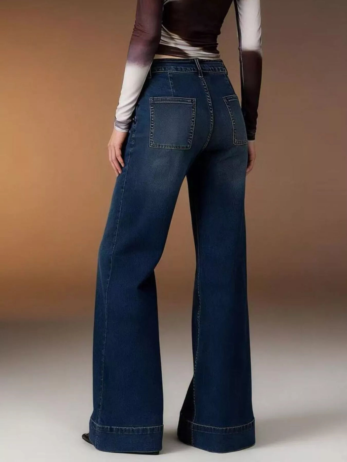High-Waisted Flare Leg Jeans for Effortless Style — view 8