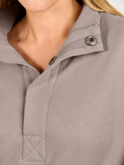 Half Snap Dropped Shoulder Sweatshirt — view 13