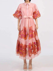 Button Front Puff Sleeve Dress — view 2