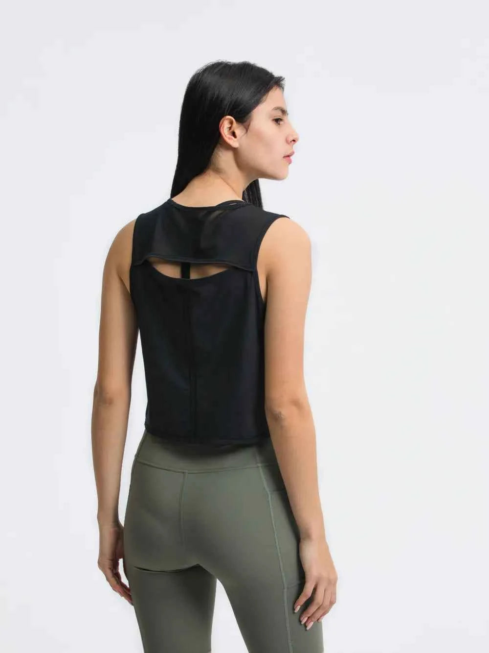 Round Neck Cropped Active Tank for Ultimate Comfort — view 22