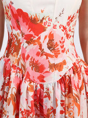 Floral Print Sleeveless A-Line Mini Dress — view 12