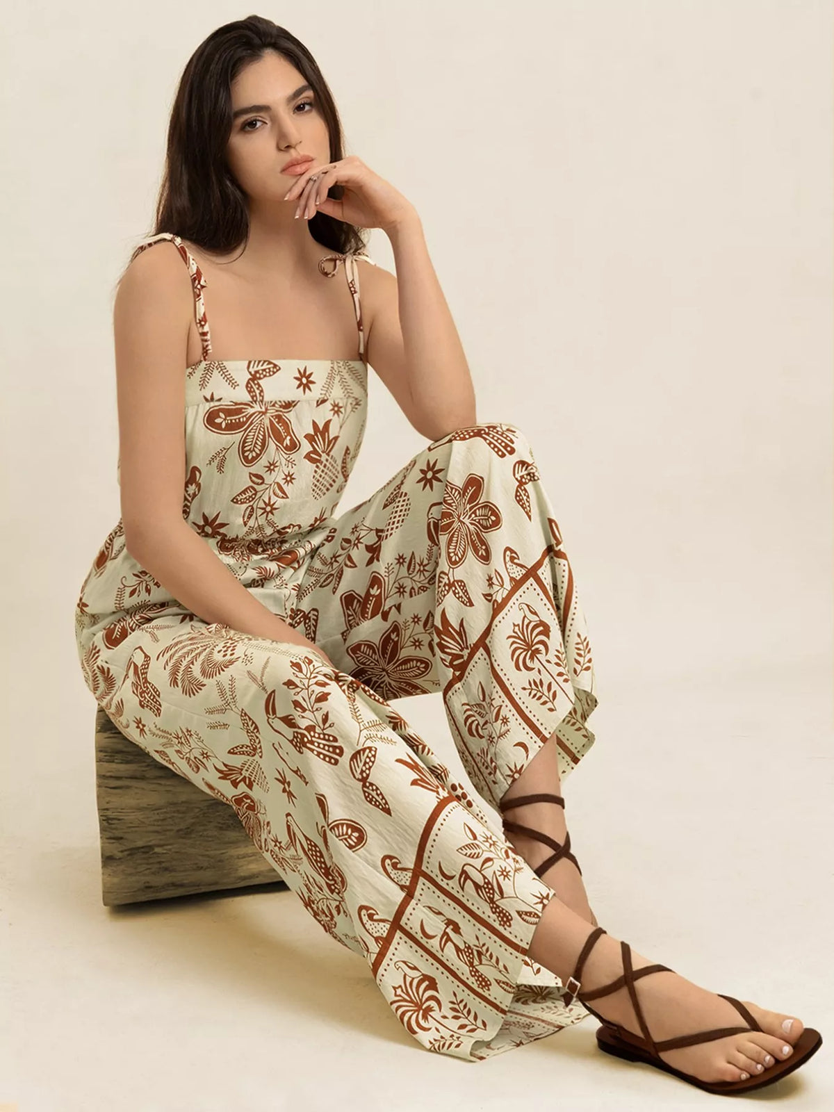 Tie Strap Wide Leg Jumpsuit — view 8
