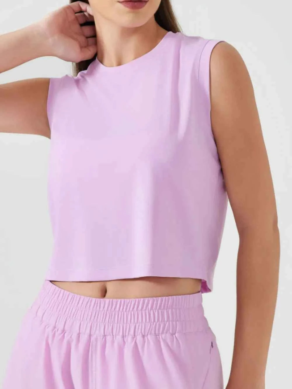 Round Neck Cropped Active Tank - Comfort Meets Style — view 14