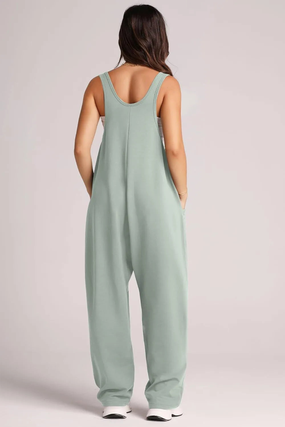 Lovelet V-Neck Wide Strap Overalls — view 9