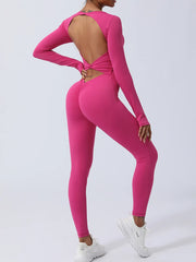 Twisted Backless Long Sleeve Jumpsuit — view 14