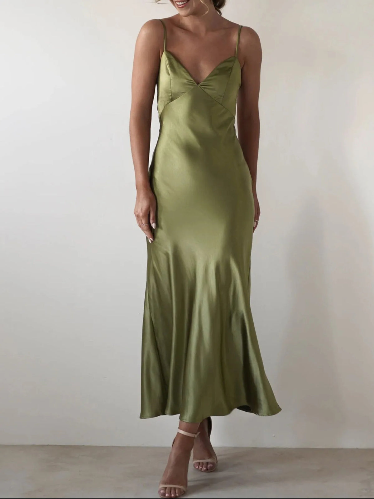 Satin Backless Cami Dress — view 6
