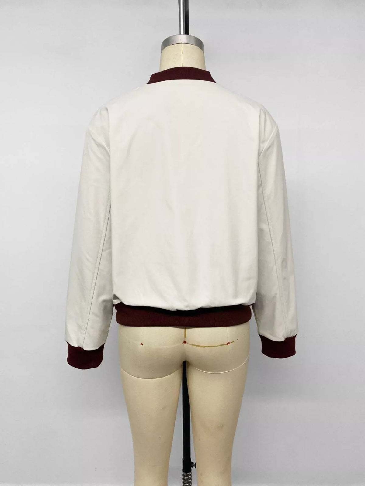 Contrast Trim Zip Up Jacket - Stylish Comfort for Everyday Wear — view 8