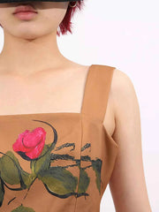 Floral Print Square Neck Midi Dress — view 4