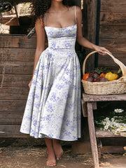 Sweetheart Neck Spaghetti Strap Midi Dress — view 31