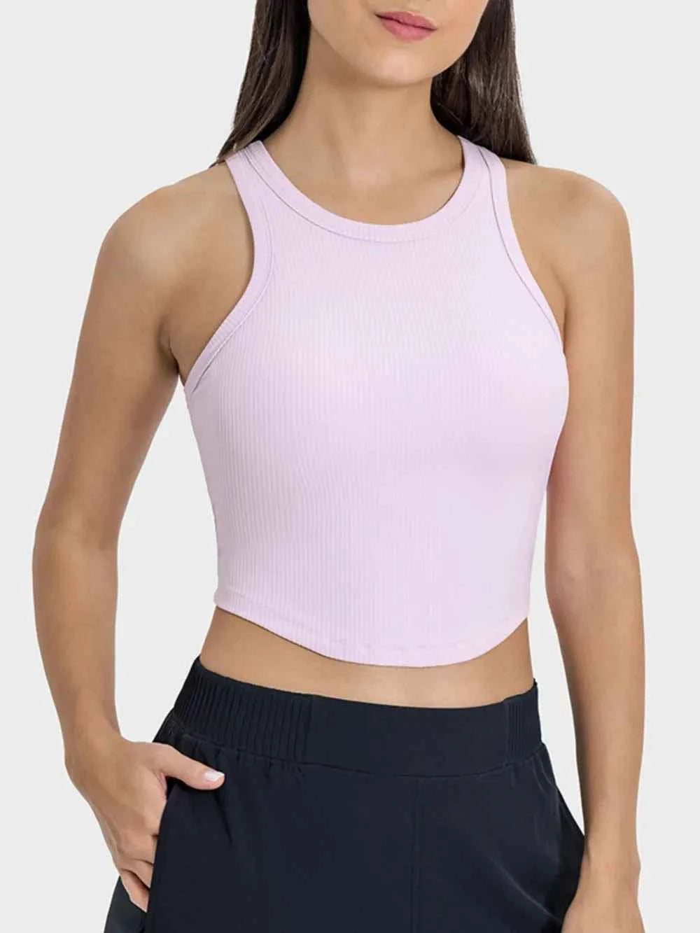 Round Neck Racerback Active Tank: Elevate Your Workout — view 7