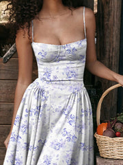 Sweetheart Neck Spaghetti Strap Midi Dress — view 32