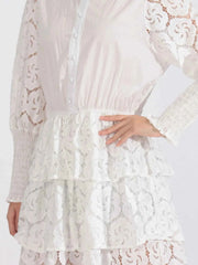 Lace Layered Long Sleeve Dress — view 2