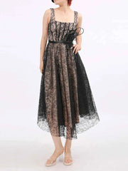 Lace Square Neck Midi Dress — view 1