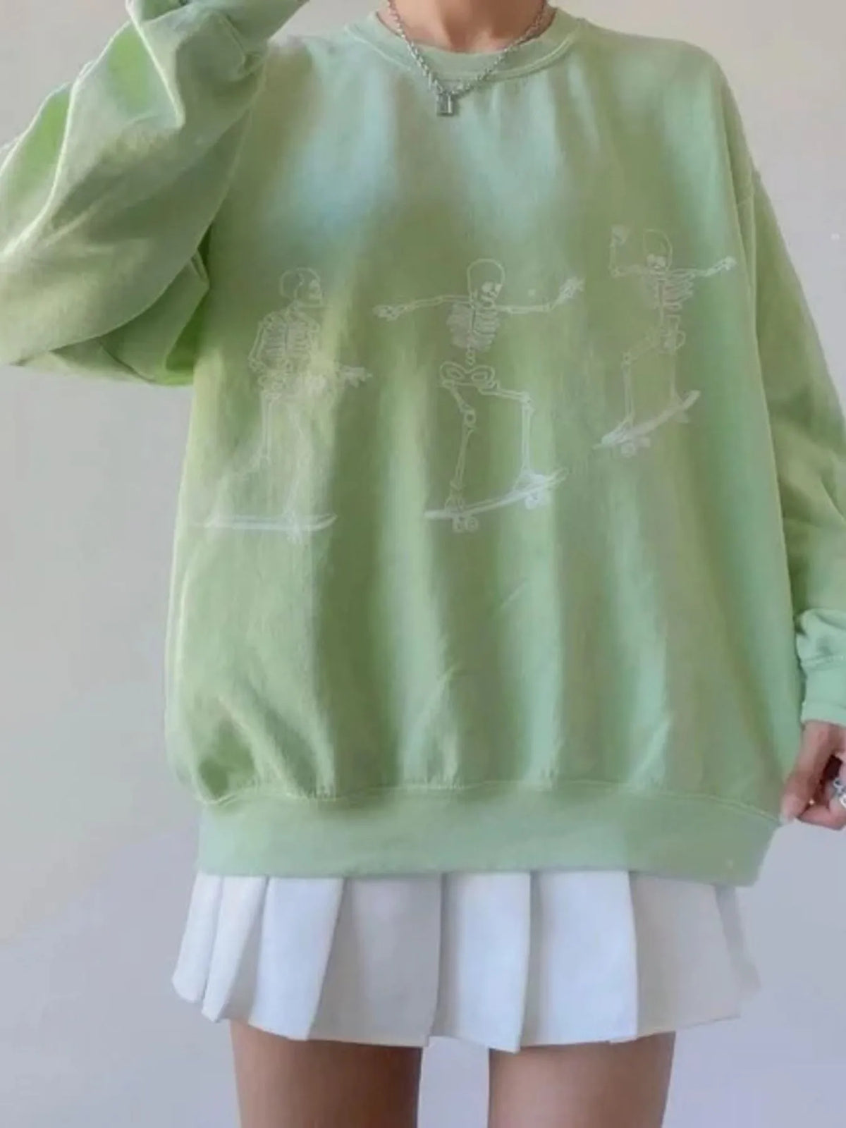 Skeleton Graphic Oversized Sweatshirt — view 10