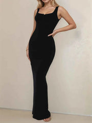 Devine Side Slit Wide Strap Maxi Dress — view 4