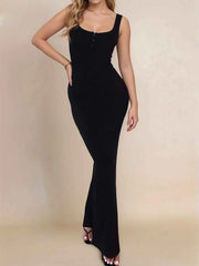 Devine Side Slit Wide Strap Maxi Dress — view 1